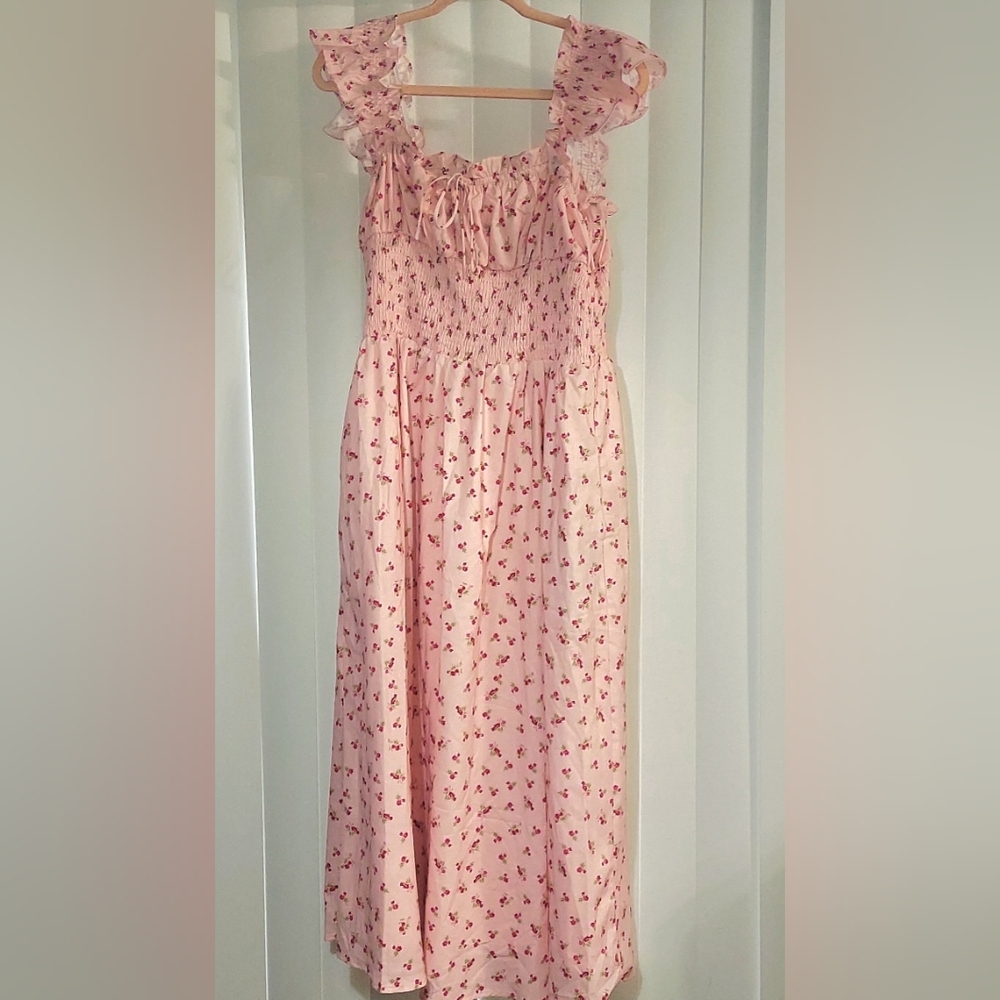 Petal & Pup Pink Floral Smocked Dress